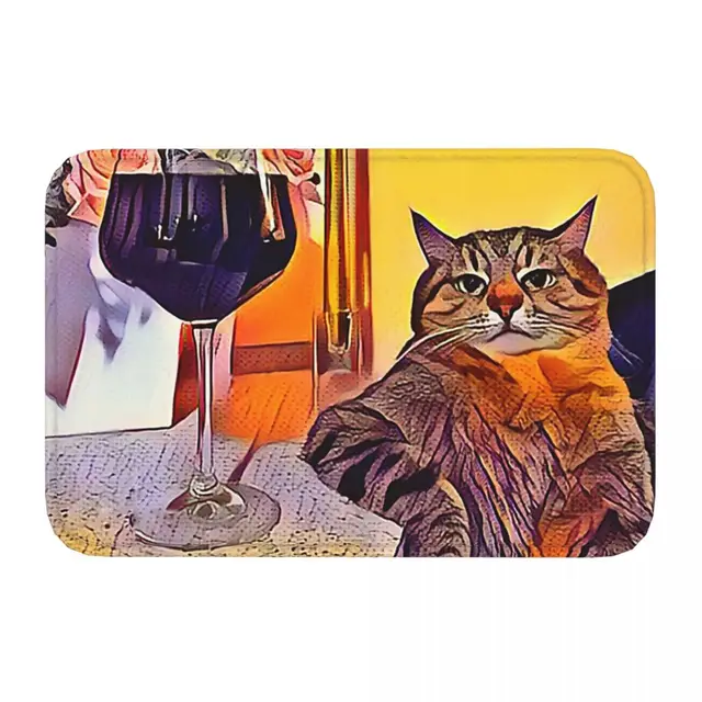 Ukrajna Ukrán Macska Csúszásgátló Szőnyeg Ajtófürdő Fürdőszat Mat Stepan Art Hallway Szőnyegen - Image 2