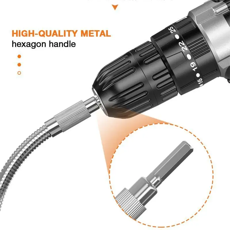 Application example showing screwdriver bit attached to extension rod