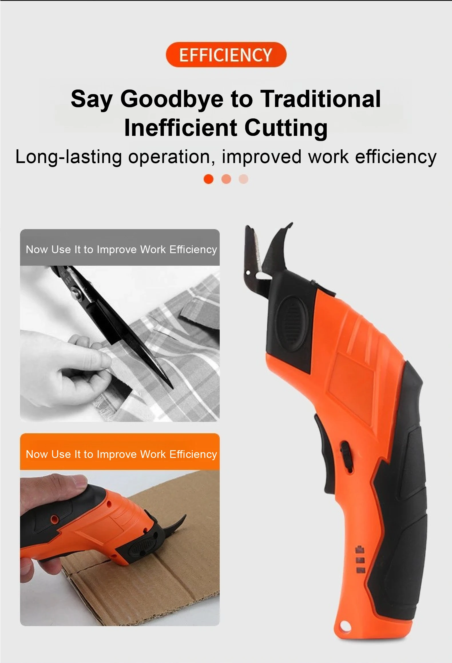 Rechargeable Electric Fabric Scissors Rotary Cutter Power Scissors Cordless Ligh