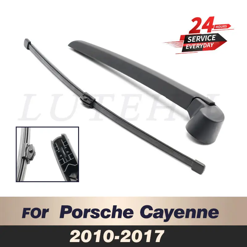 Wiper 14" Rear Wiper Blade & Arm Set Kit For Porsche Cayenne 20102017