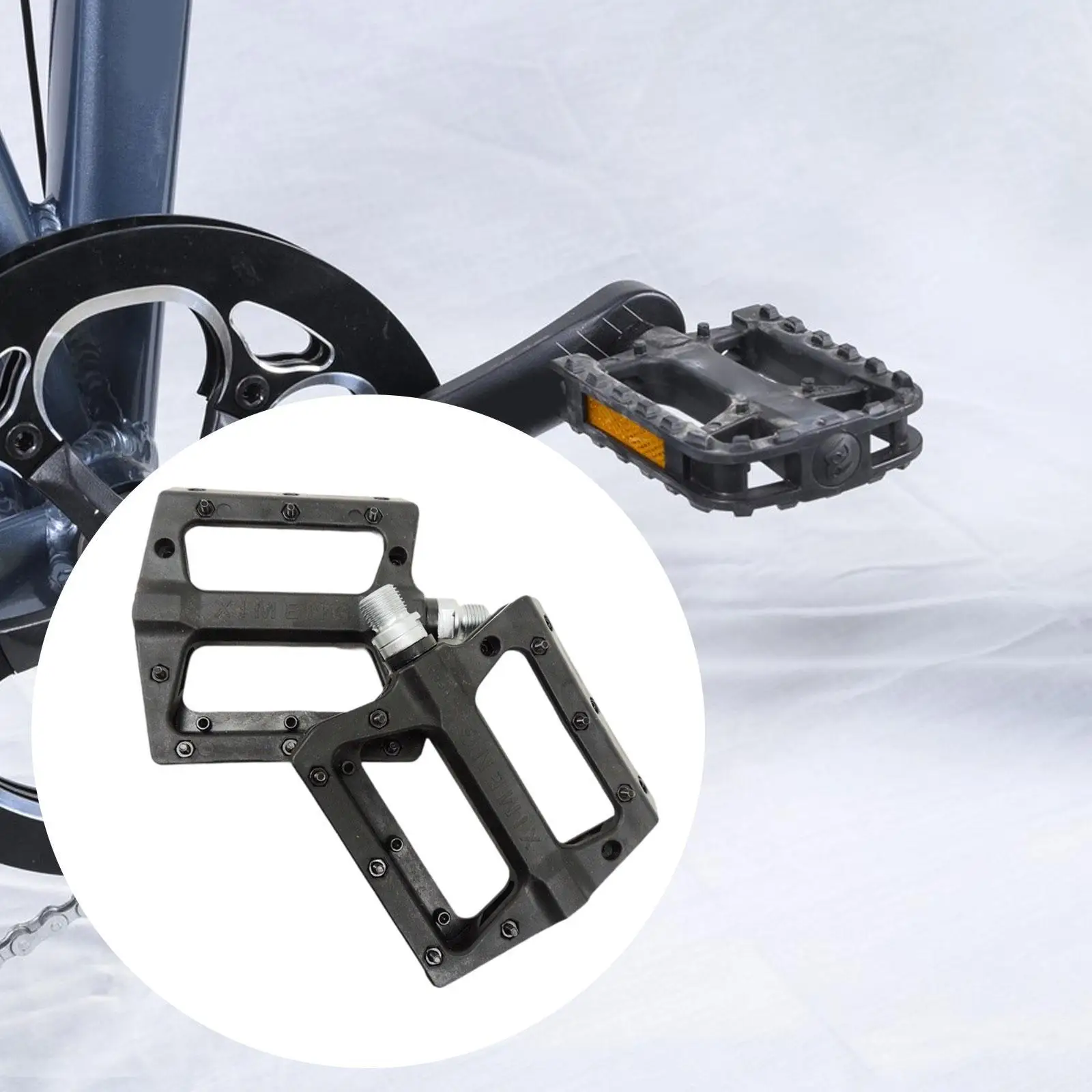 2Pcs Mountain Bike Pedals Sturdy Anti Skid Ultralight Practical Bicycle Wide Flat Pedals for Road Bike Adults Bikes Accessories