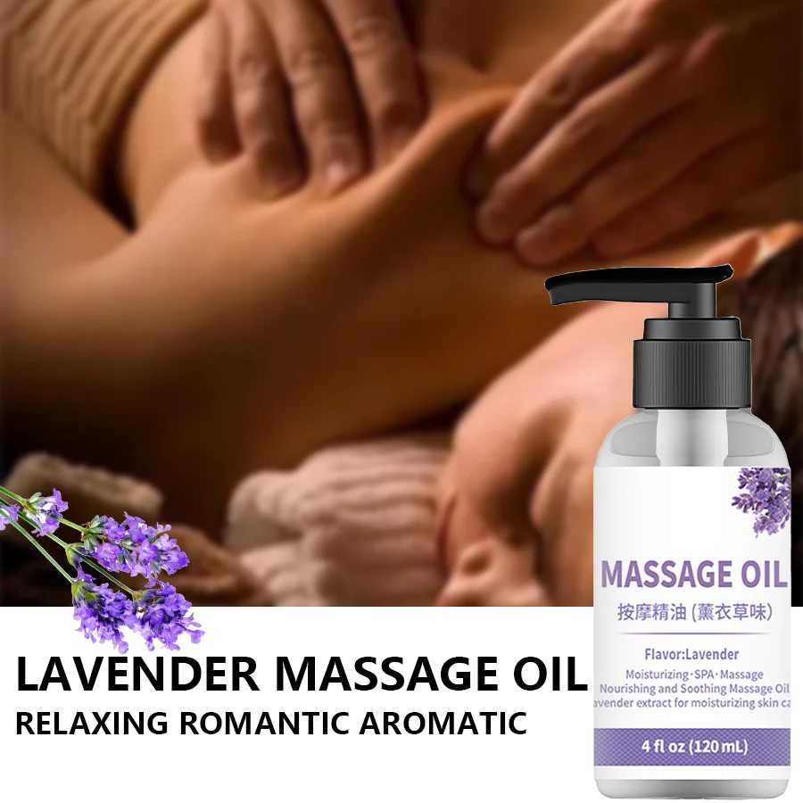 Pure Natural Organic Lavender Relaxing Anti Cellulite Body Skin Massage Body Oil Sore Muscle Valentines for Date Night fragrance oil essential oil set body massage oil