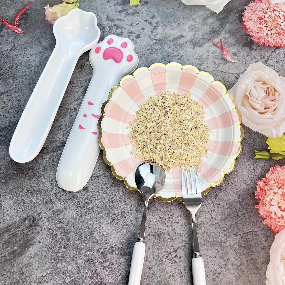 Stainless Steel Spoon and Fork Set with Storage Box for Adults Kids School