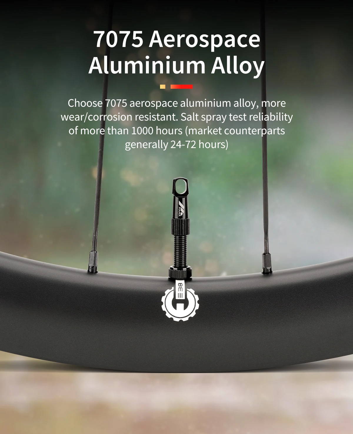 Description Picture 5 of itemMANA 1Pair 40/53/63/78/100mm Bicycle Presta Valve Aluminum Alloy Valve For Tubeless Road/MTB/Gravel Bike-ELITEWHEELS Uses Valve