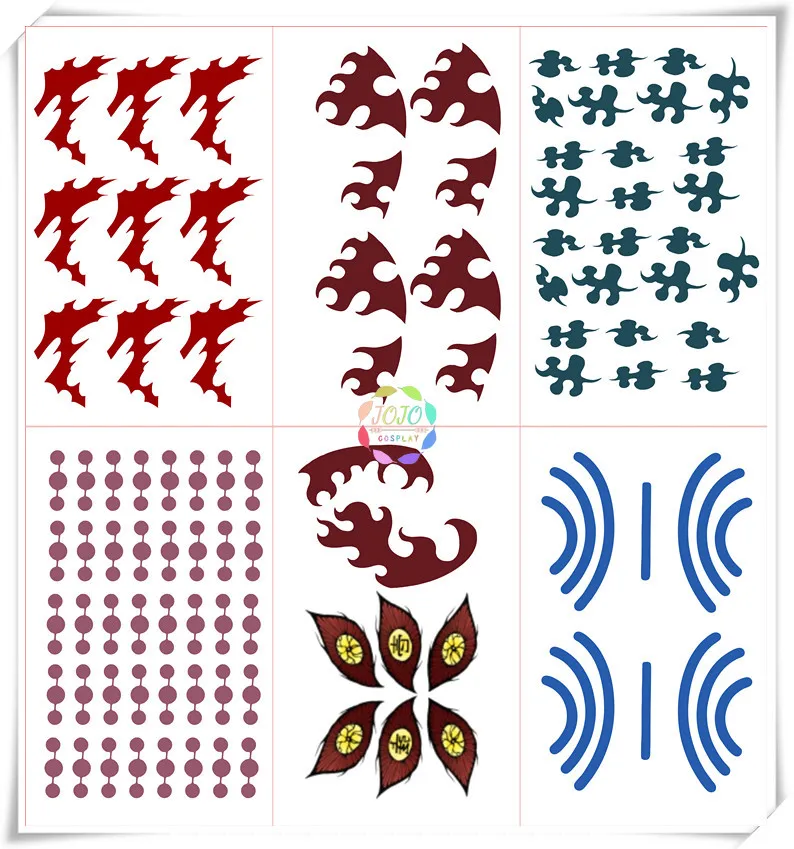 

Kimetsu no Yaiba Kamado Tanjirou Tokitou Muichirou Kokushibou Akaza Cosplay Tattoo Stickers Accessory Body Art Prop
