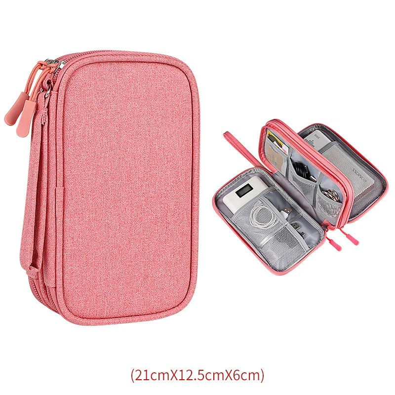 Data Cable Storage Bag Waterproof Travel Organizer Bag Portable Carry Case Storage For APPLE Samsung Cable Cord USB Charger