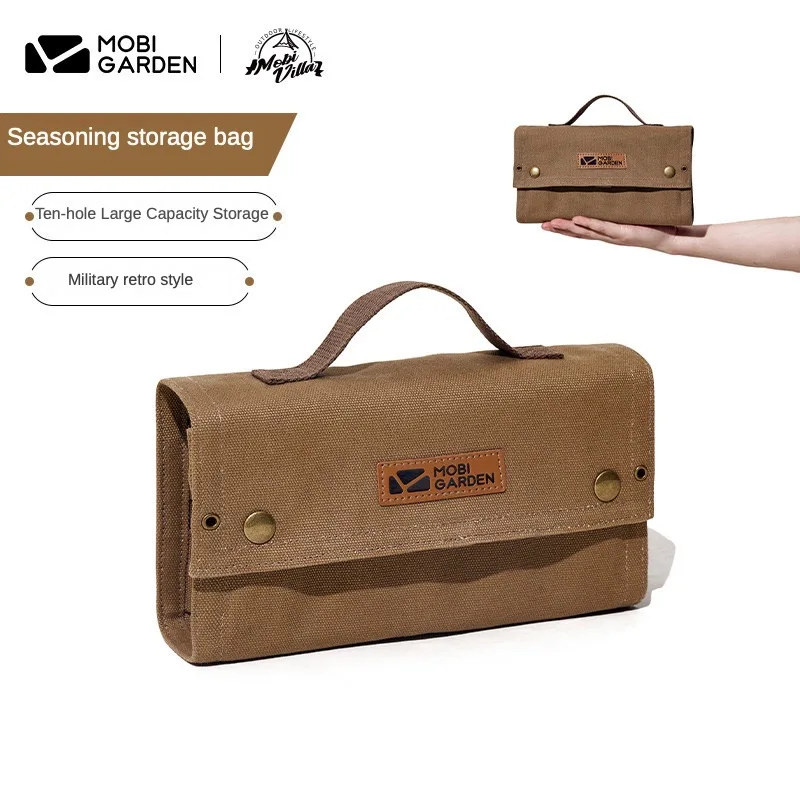 

Outdoor Seasoning Storage Bag Outdoor Camping Picnic Barbecue Portable Storage Condiment Bottles Camping Equipment Tool