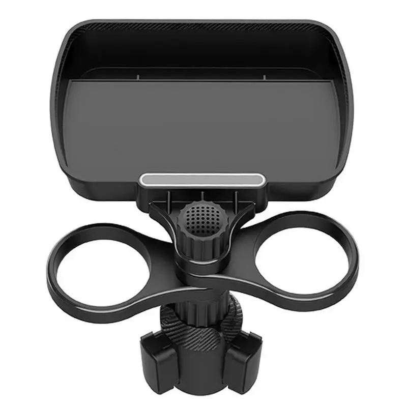 

Car Cup Holder Tray 360-degree rotating mounted beverage coffee burger water cup position rack for Road Trip Car Accessories