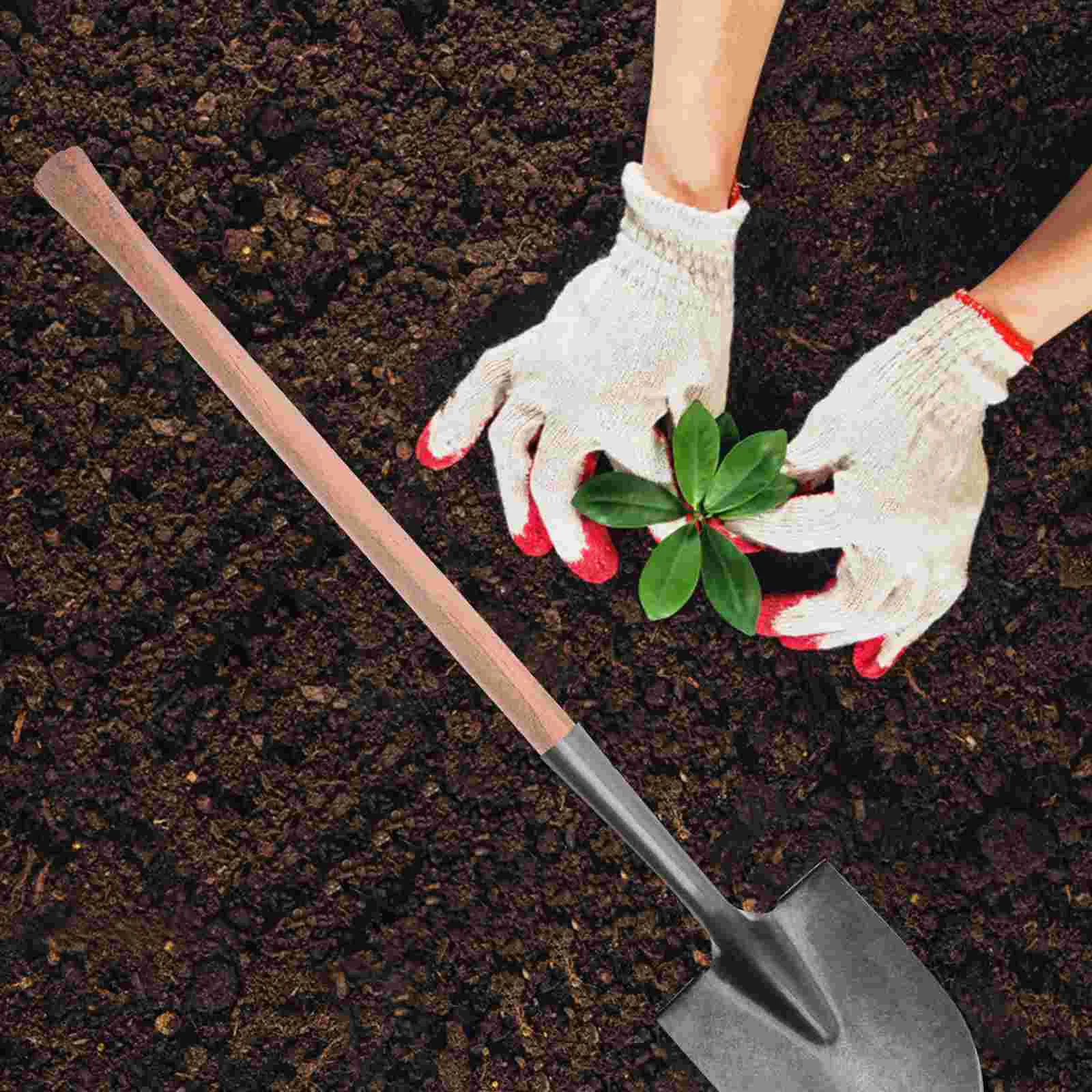2 Pcs Solid Wood Handle Garden Accessories Replacement Hammer Tool Handles Hoe Grip Staff Deburring 4