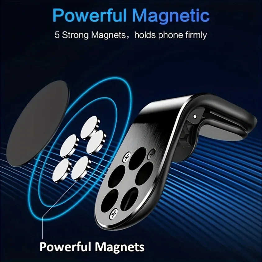 Universal 360° Rotating Magnetic Car Phone Holder with Air Vent Clip