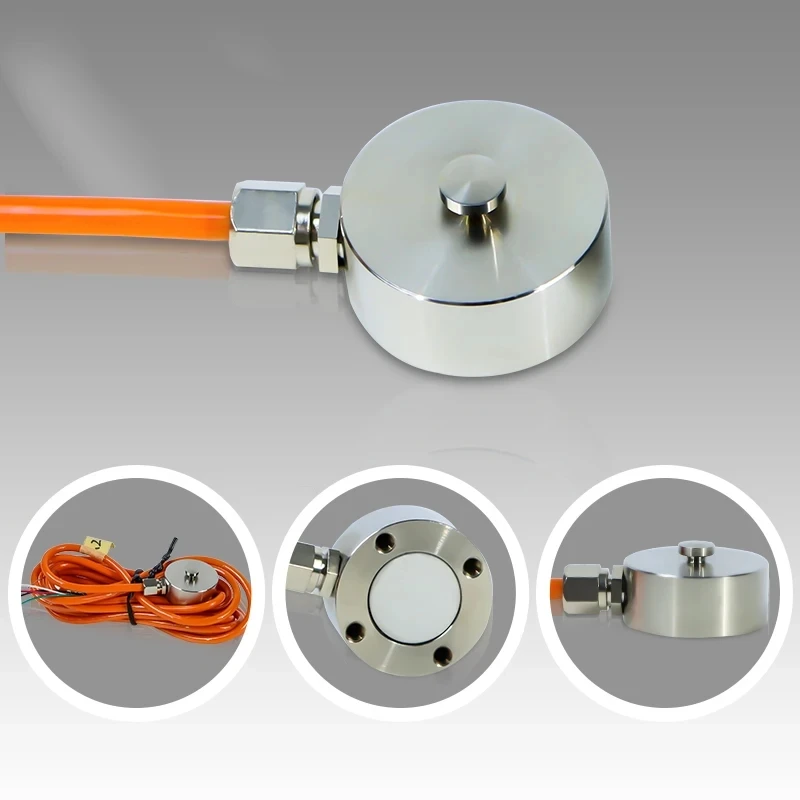 High-Precision Sensor: 10mm Button Load Cell 1-10T for Tactile Force Test & Robotics Compression industrial sensor high precision 0 5kn stainless steel load cell dual purpose tension sensor for automation