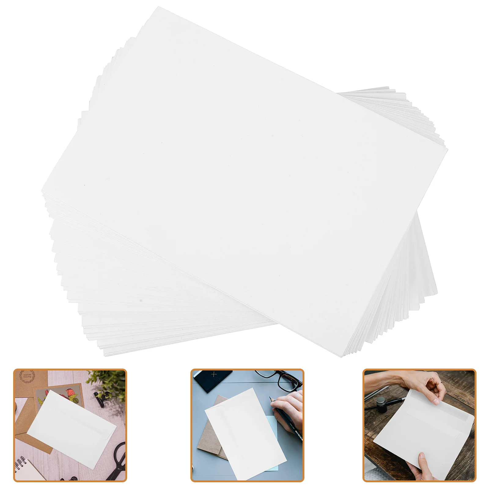 Kraft Paper Envelopes Mailing Envelopes 50Pcs Invitation Card Paper Set Suitable For Christmas Valentine's Day And Other Festival
