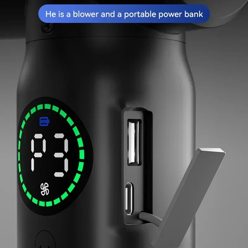 Xiaomi Mijia Wireless Air Duster Dust Blowing Digital Portable LED Light 2 in 1 Blower Vacuum Cleaner Cordless