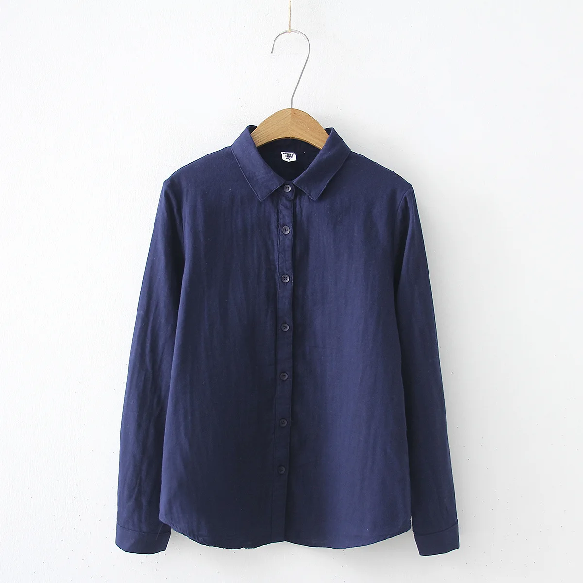 ตัวเลือกสินค้า ผู้หญิงเสื้อใหม่แฟชั่นสบายๆสำนักงานเสื้อผ้าฝ้ายCasual Tops Blusas Femininasสีทึบ
