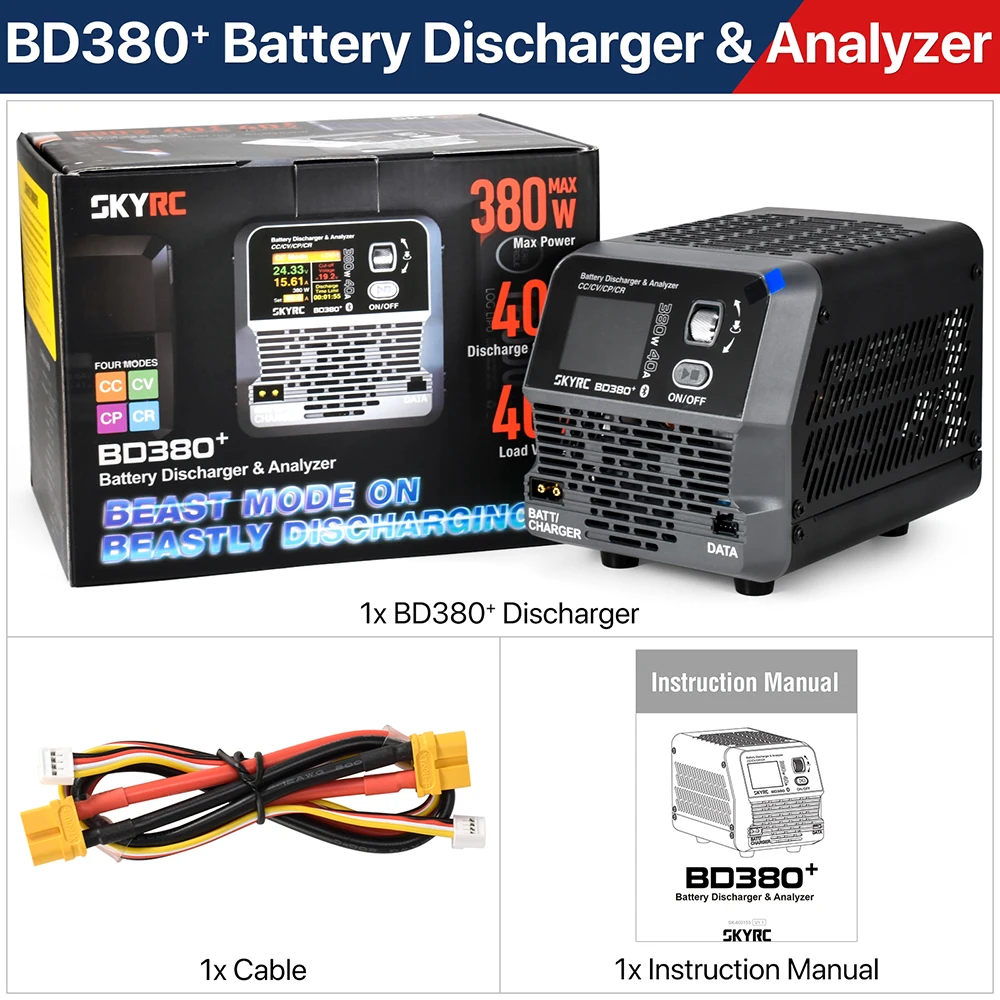 SkyRC BD380+ 380W 40A Analyseur Décharge Batterie RC Bluetooth