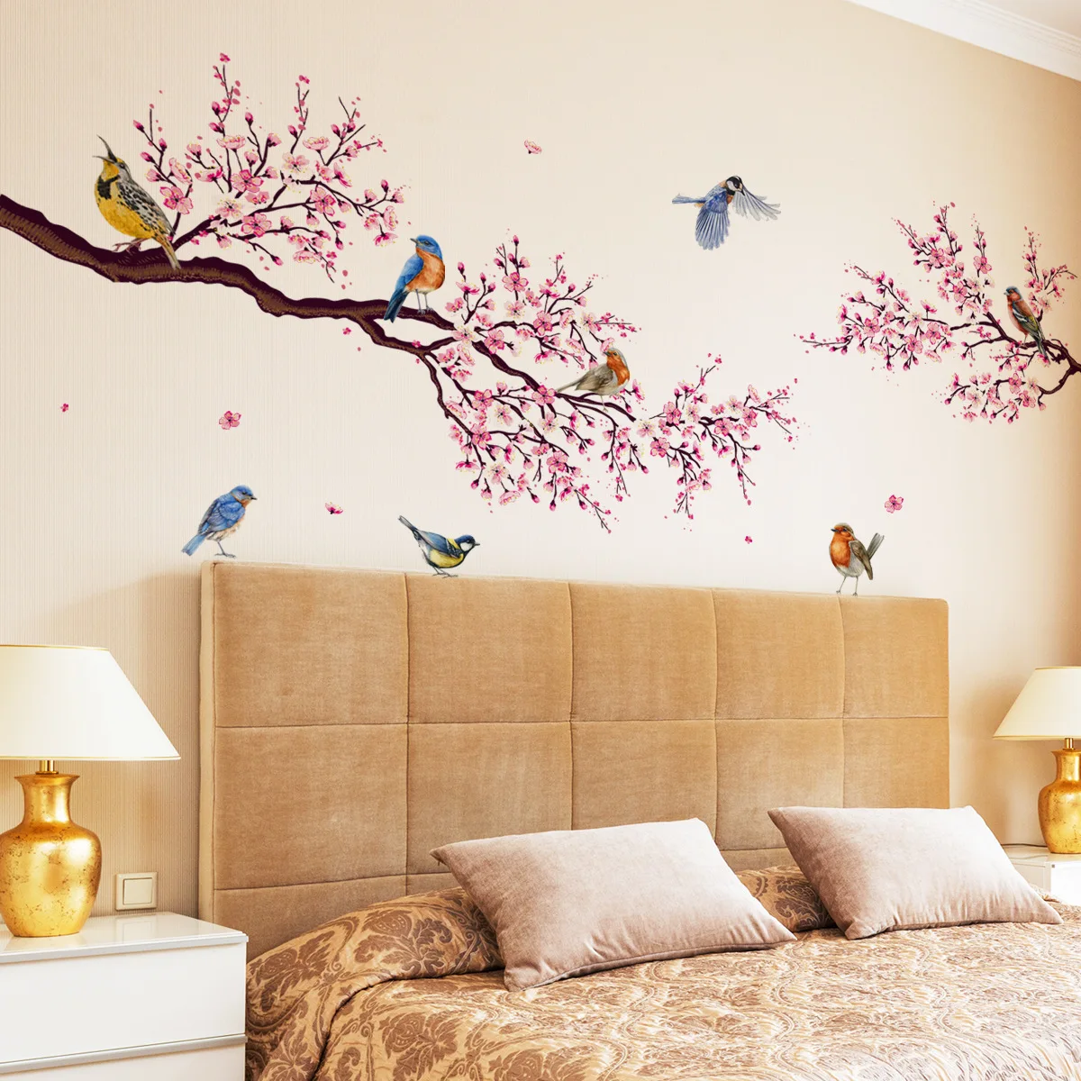 Twigs Bird Small House Bird's Nest Wall Stickers For Children's Room Bedroom Study Decorative Decal Mural Peel&Stick Home Decor