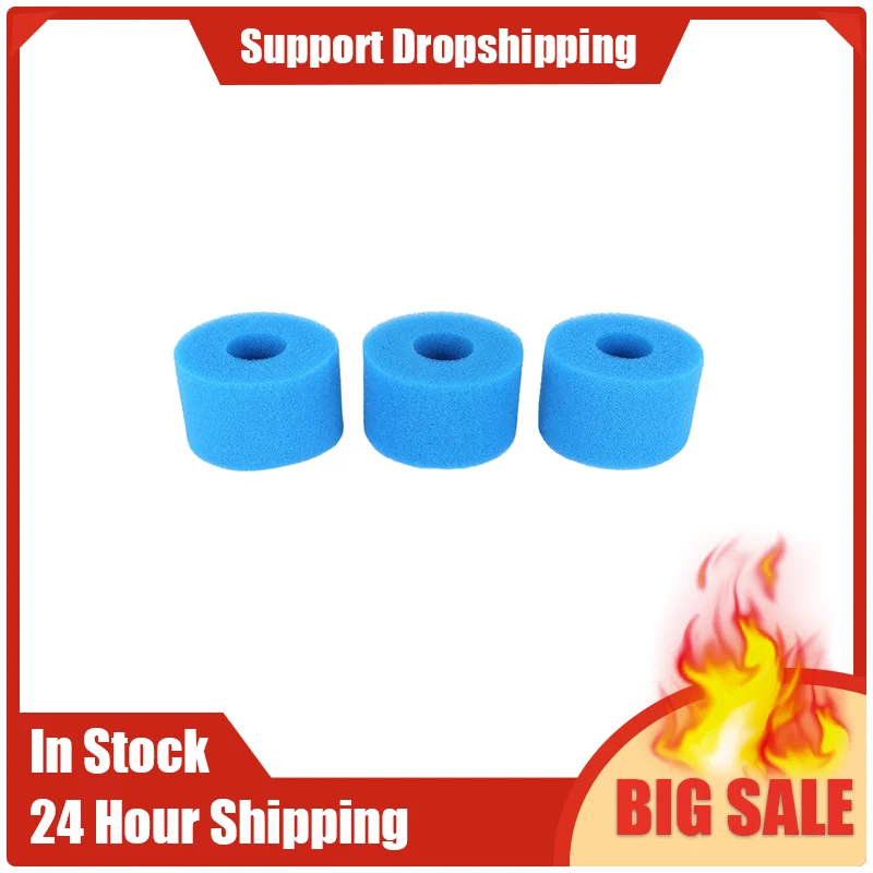 3Pcs Per Intex Puro Spa Riutilizzabile/Lavabile Schiuma Vasca Idromassaggio Cartuccia Del Filtro S1 Tipo