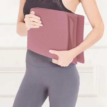 TPE Yoga Mats Yoga Meditation Pad Anti-Slip Foldable Pilates Gymnastics Mat Soft Shock-absorbing Easy Clean Sports Equipment 5