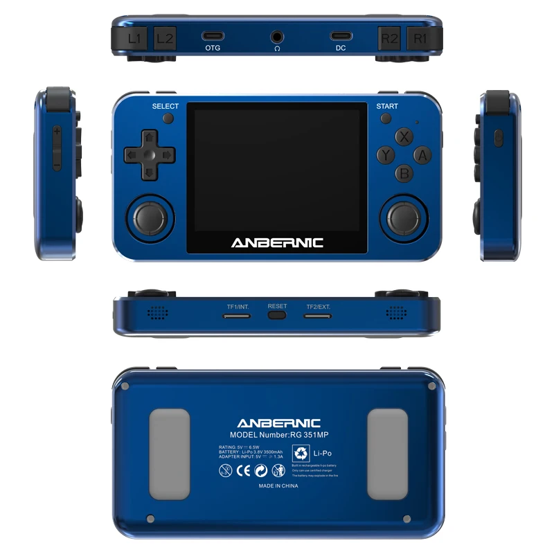 Anbernic RG351MP Retro Handheld Game Console 3.5 Inch IPS Open 