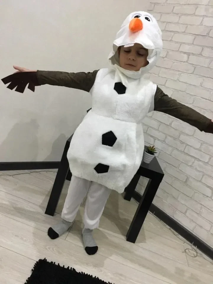 Frozen Vestito Pupazzo Di Neve Fai Da Te Costume Carnevale Costume