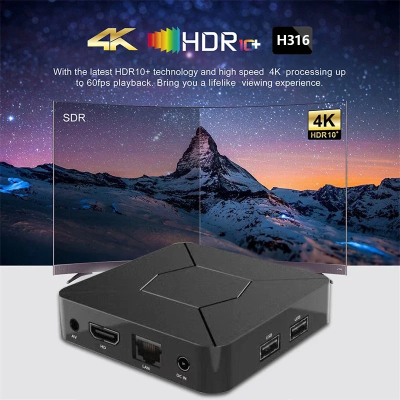 iATV Stick Q3 HDR Smart TV Stick with USB2.0 Android TV 10 Allwinner H313  4K ATV HDR Portable TV Prefix 2.4G/5G WIFI BT5.0 OTG VS X96S TX3 Logo/Boot