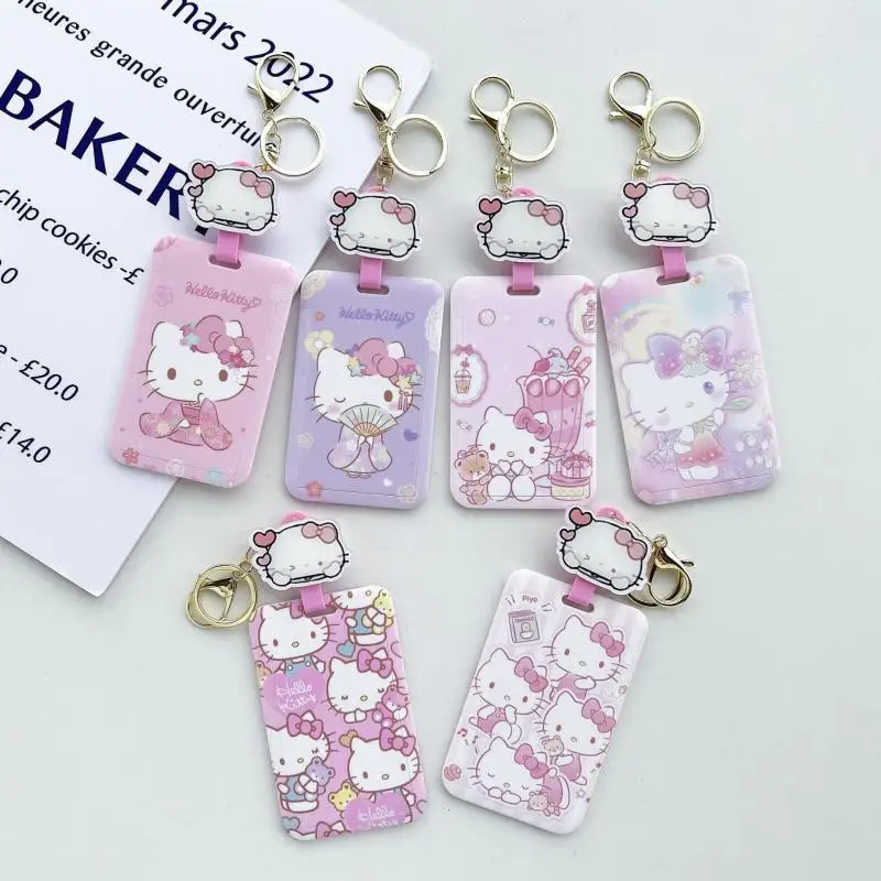 

Sanrio Hellokitty Студенческая карта для еды набор карт для кампуса автобус карта для метро для зала здоровья школьный портфель подвесная легко тянущаяся пряжка