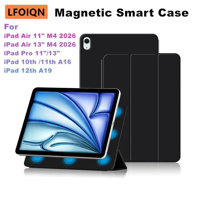 LFOIQN Smart Magnetic Folio Case for Tablets - Versatile 11-13 Inch Cover