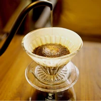 TIMEMORE Store Coffee Pot Filter Paper By Hand Drip Cup 50pcs American Coffee Machine Filter Fan V-shaped 2