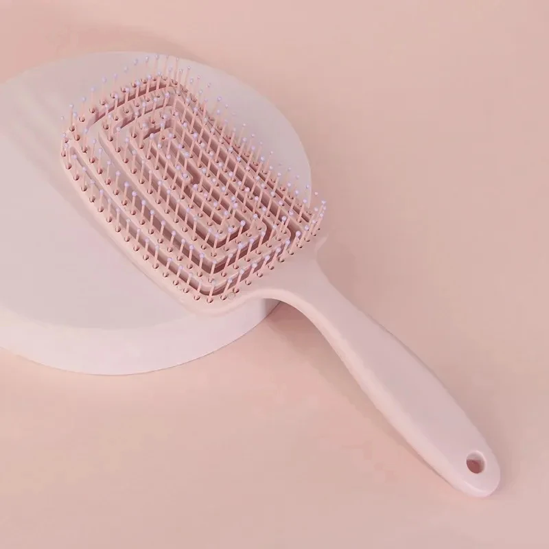 여성용 살롱 젖은 머리 브러쉬 정전기 방지 두피 각질 제거 마사지 빗 엉킴 풀기 스타일링 미용 도구 1개