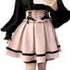 Japanese Gothic Y2k Lolita Skirt Women Elegant Sweet Lace Ruffles Ribbon Bandage Mini Skirts Girls Sexy Cute Punk Party Skirt 1