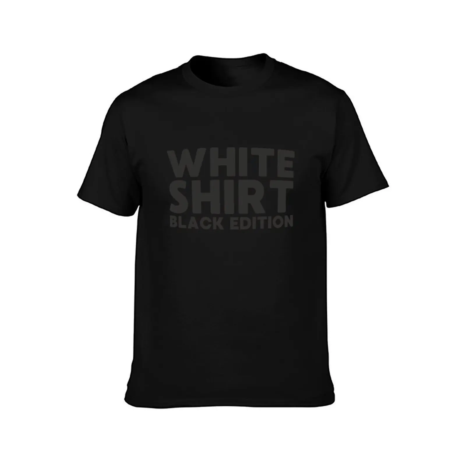 Men's Cotton T-Shirt - White Shirt Black Edition with Anime Designs