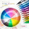 12/24 Colors Metallic Markers Pens colors Paint Pens for Black Paper, Glass,Rock Painting,DIY Scrapbook Album Student stationery 4