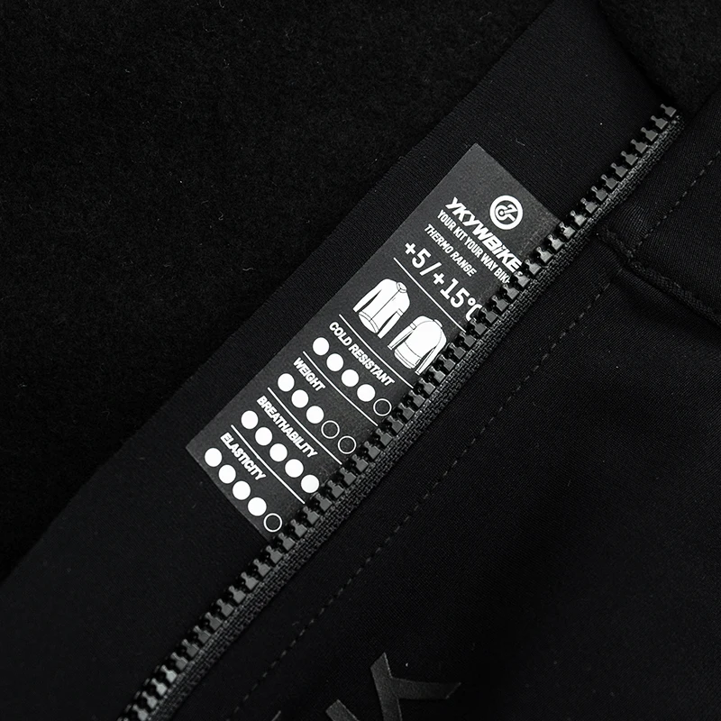 YKYWBIKE Herren Radtrikot 5-15 ° C Herbst Warme Fleecejacke Rennrad Kleidung MTB Rennrad Top Carvico Fahrradshirt – Detail 11
