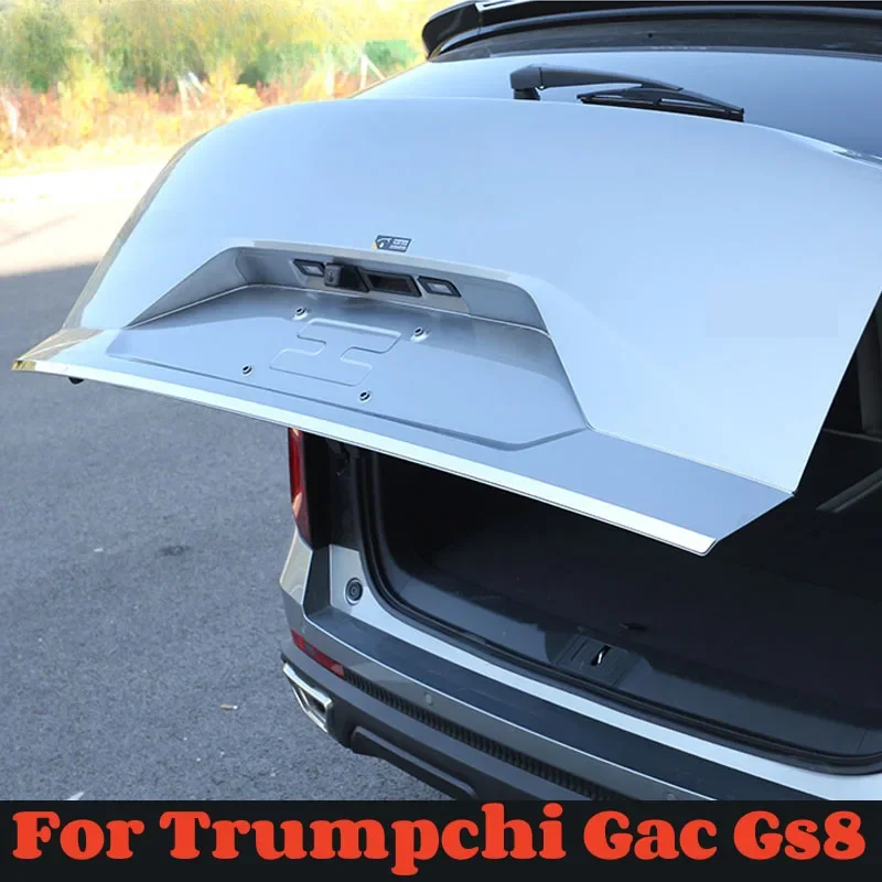

For Trumpchi Gac Gs8 2022 2023 Car Sticker Stainless Steel Back Door Tailgate Trim Sticker Luggage Anti-collision Strip