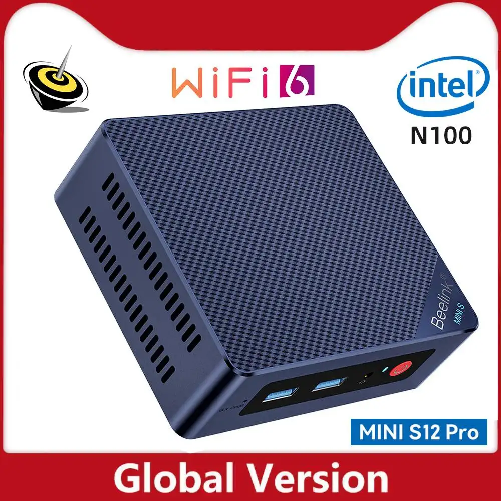 Beelink Mini S12 Pro 12e Gen Intel Alder Lake N95 N100 Mini Pc 8Gb Ddr4 256Gb Ssd Wifi5 Bt 1000M Desktop Computer