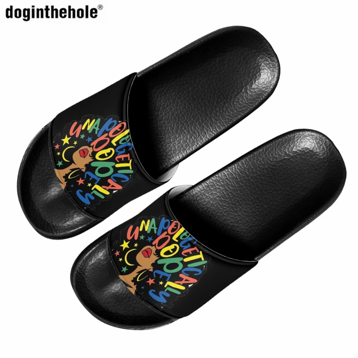 

Doginthehole Summer EVA Slippers for Women Juneteenth Freeish Black History Design Outdoor Beach Sandals Home Non-slip Slippers