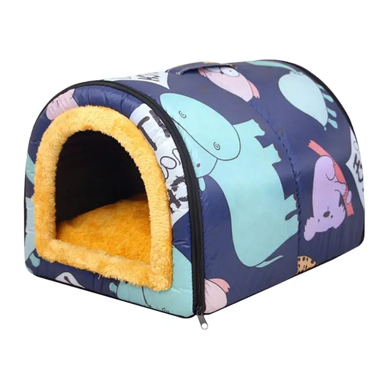 Outdoor Dog Cave Lavabile Pet House Cave Bed Warm Cat Nest Warm Outdoor Pet Bed Houses Impermeabile Dog Cat Kennel Antiscivolo Per