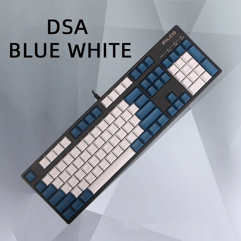 

DSA Profile PBT No Engraving Blank Keycap Set For Cherry Profile MX Mechanical Keyboard GH60 GK64 68 SP64 GK73 Retro Gray White