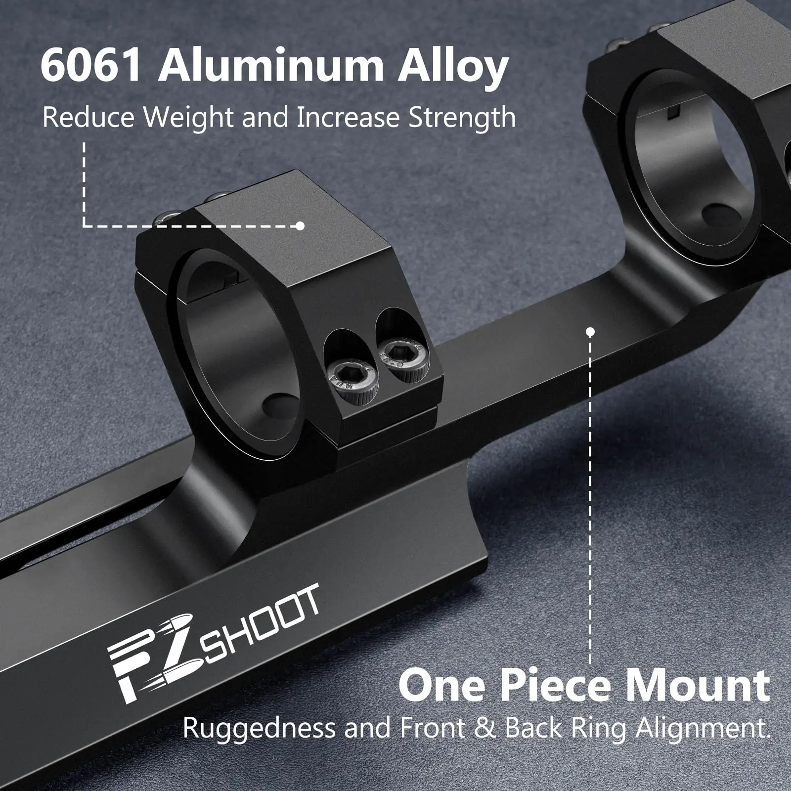 Relife Cantilever Offset Scope Mount 1 inch 30mm Dual Rings Adjustable Base 20mm Picatinny Rail