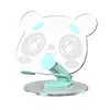 360° Rotation Acrylic Tablet Stand Adjustable Phone Bracket Folding Anti-slip Holder Desktop Clear Bear Pattern Tablet Support