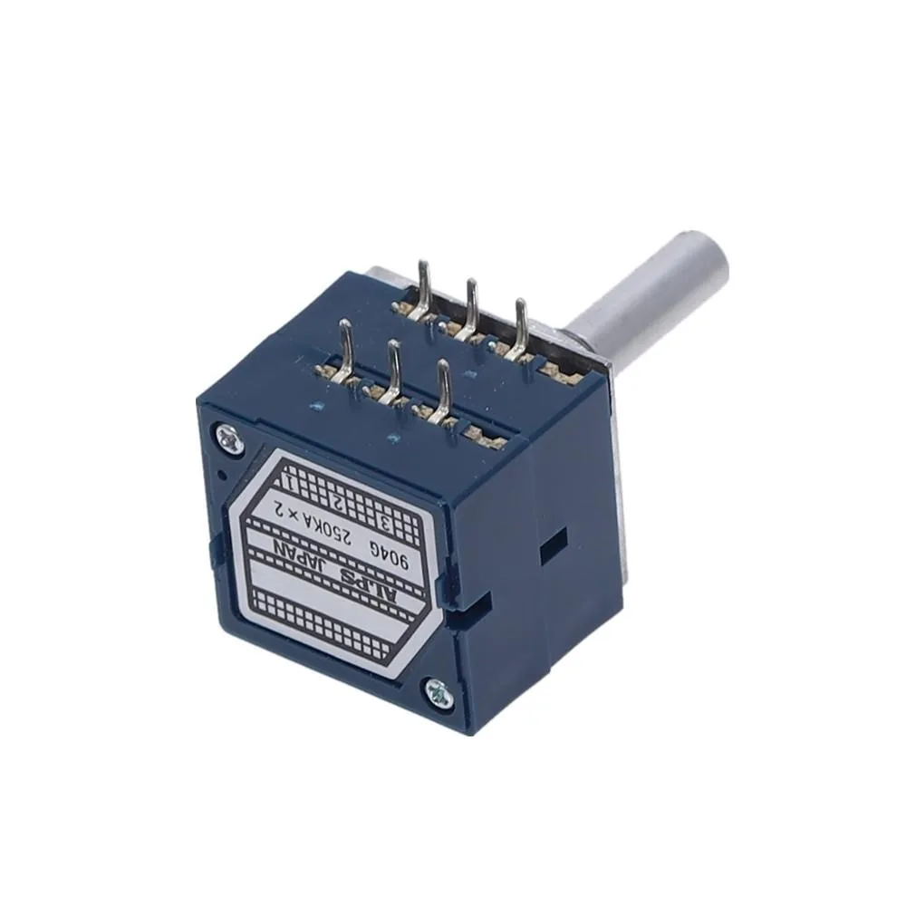 1pc ALPS RK27 Volume Rotary Potentiometer 10K 20K 50K 100K 250K 500KAx2 Dual Slotted Japan 6Pins 25MM Round Shaft multiturn potentiometer rotary potentiometer potentiometer kit trimmer potentiometer adjustable resistor potentiometer knobs electronic components