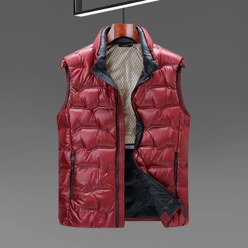 High-quality Three-proof Black Gold 2025 Winter Down New Vest, 90 White Duck Down, Graphene Black Technology