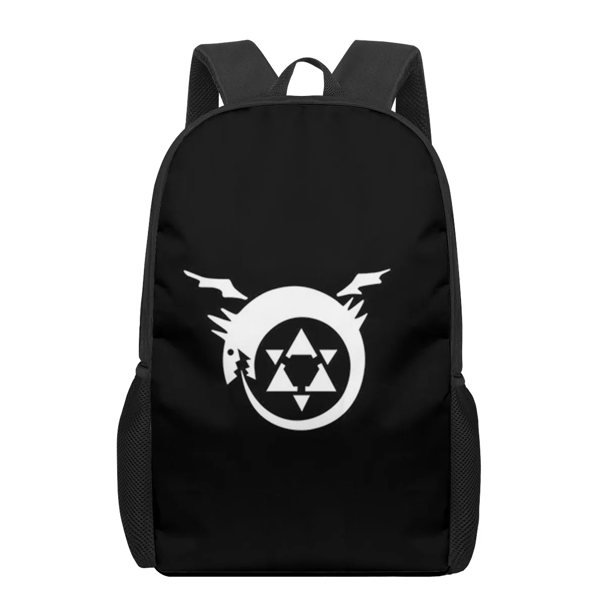 anime Fullmetal Alchemist 3D Pattern School Bag for Children Girls Boys Casual Book Bags Kids Backpack Boys Girls Schoolbags Bag