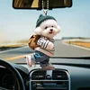 2D Creative Puppy Man Backpack Pendant Acrylic Car Pendant Cute Teddy Dog Key Accessory 1