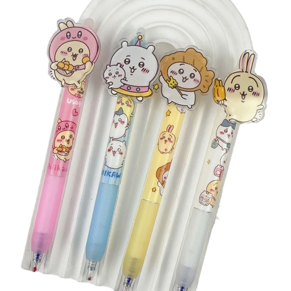 6pcs Chiikawa Pendant Gel Pen Cartoon Cute High-value Pendant Ornaments Press Signature Pen Student Stationery Wholesale 4