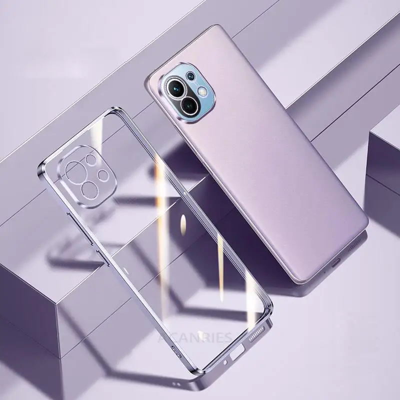 Luxury Plating Bumper Clear Case - Transparent Silicone Cover
