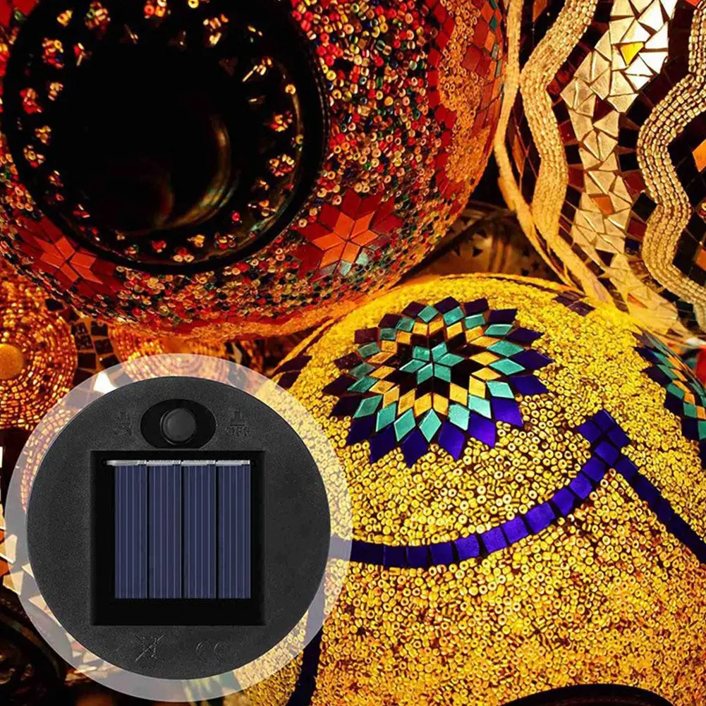 

Solar Decorative Light Lid Outdoor Waterproof Light Solar Solar Glass Control Power Light Fairy Accessories Lamp Bead Decor L7t3