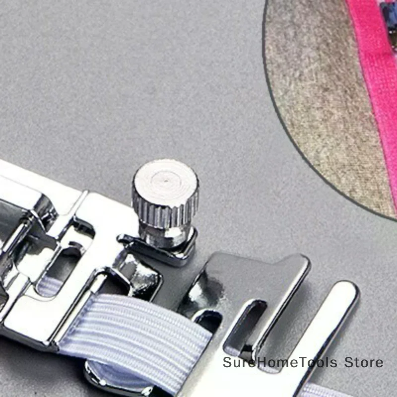 DIY Sewing Foot Presser Foot Elastic Cord Band Fabric Stretch Feet Set for Domestic Sewing Machine Accessories