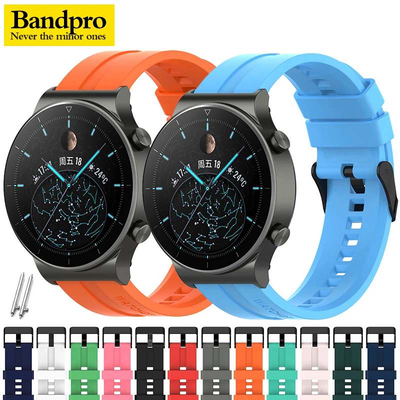 22mm strap Huawei GT 2 3 4 46mm WristStrap Huawei Watch3 GT4 GT2 Pro GT2e Magic2 Silicone Bracelet Football Pattern Band silicone watch band
