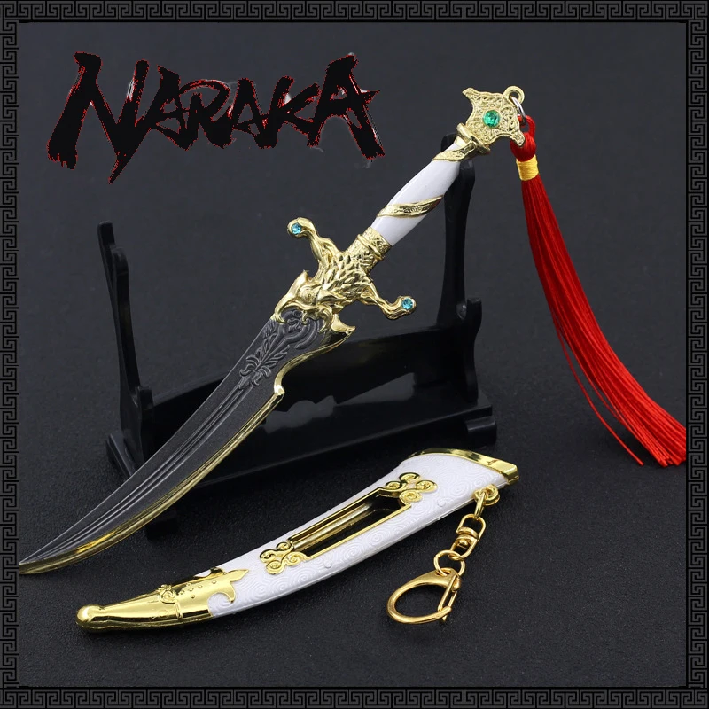 

22CM NARAKA BLADEPOINT Game Peripheral Metal Dagger Weapon Model Collection Ornament Keychain